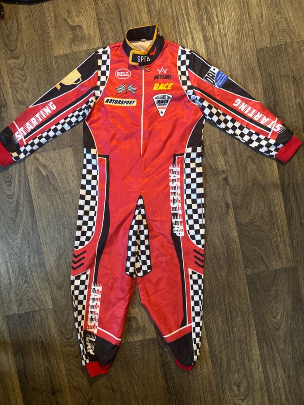 🏎️Kids Red Racing One-Piece Coverall🏎️